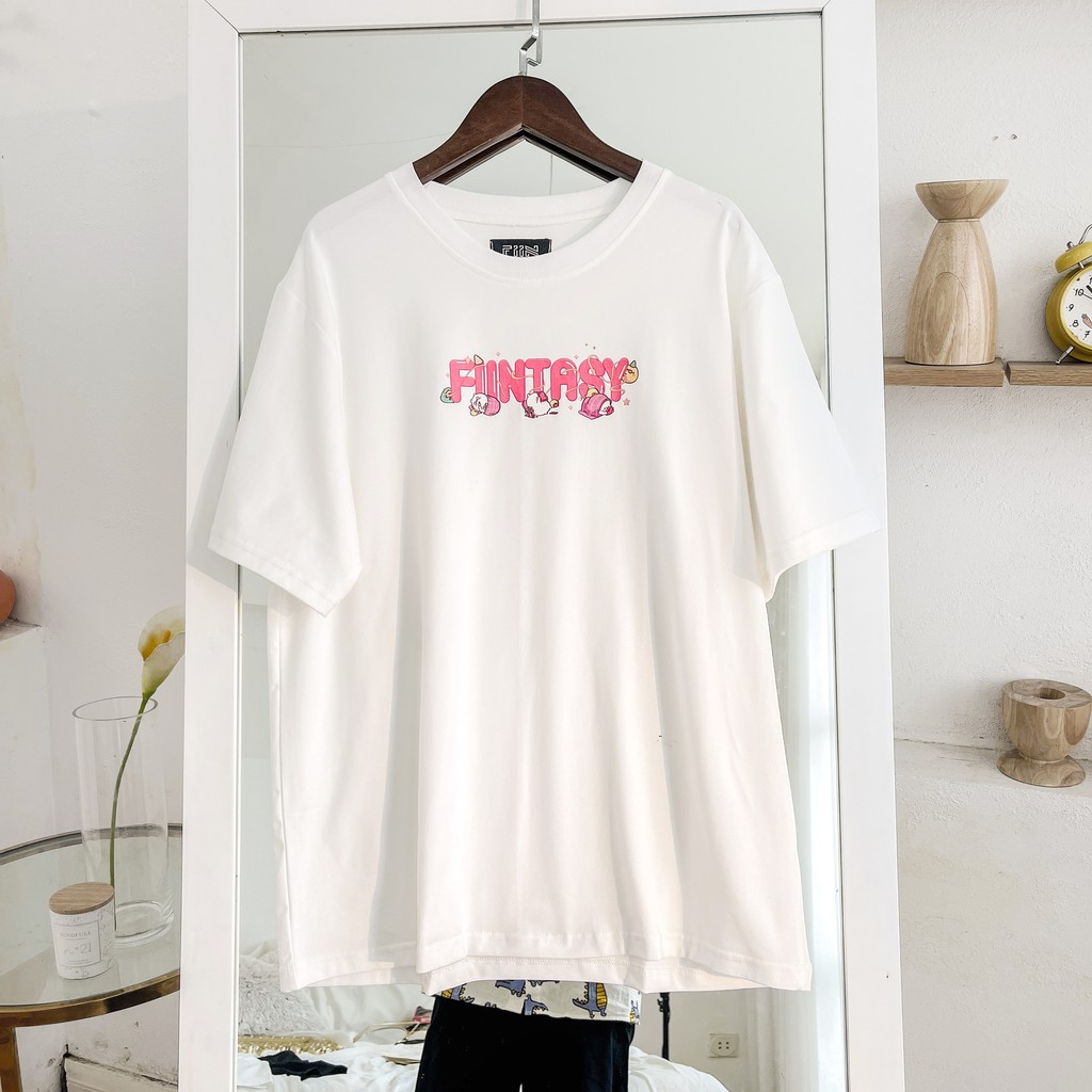 Áo thun tay lỡ FIINTASY in hình gấu basic unisex - Made by Fiin