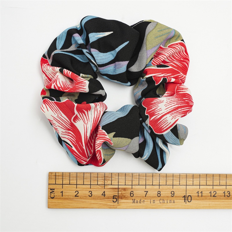 Dây Buộc Tóc Họa Tiết Hoa Nhiều Màu Sắc Phong Cách Retro Thời Trang Cho Nữ