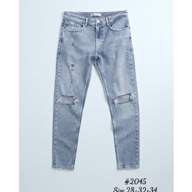 [FREESHIP] Quần Jean Nam Cao Cấp Co Dãn rách gối Siêu Hot Hàn Quốc ms2045
