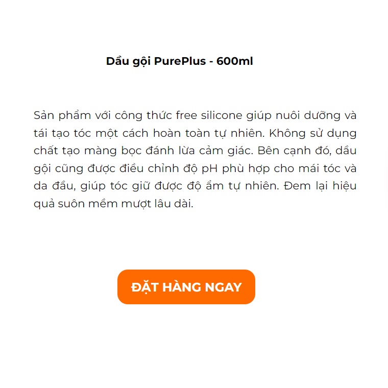 Dầu Gội PurePlus hương Nước Hoa Sang Trọng chai 605g