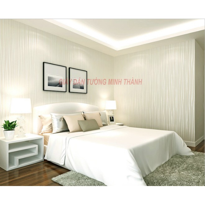 Giấy dán tường một màu đẹp, khổ 53cm, màu trắng, màu xanh, màu ghi, màu vàng, màu hồng