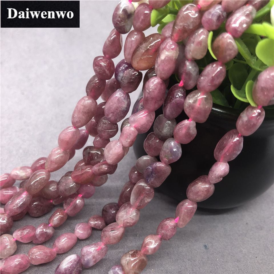 Chuỗi Hạt Đá Tourmaline Đỏ Tự Nhiên Dùng Làm Đồ Trang Sức DIY