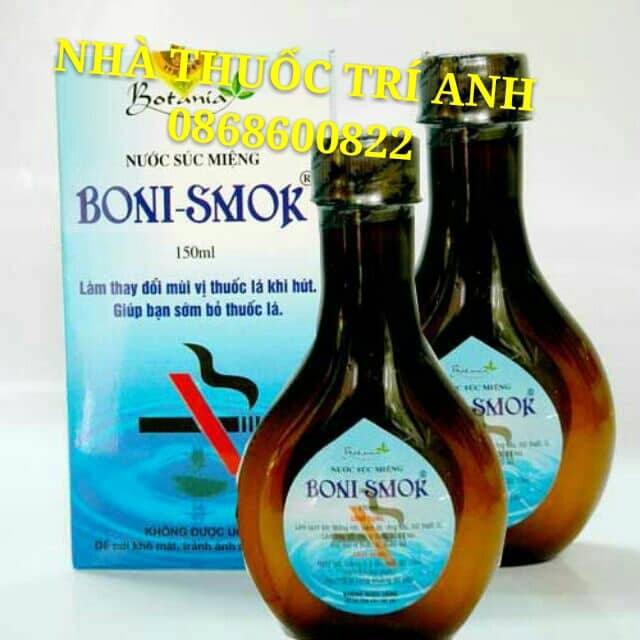CHAI TO NƯỚC SÚC MIỆNG CAI THUỐC LÁ BONI SMOK 250ml