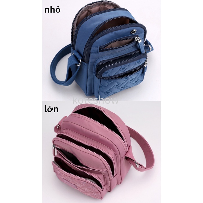 Đẹp Túi Xách Nữ Mini Túi Đeo Chéo Nylon Chống Nước Thời Trang Hàn Quốc Dành Cho Nữ