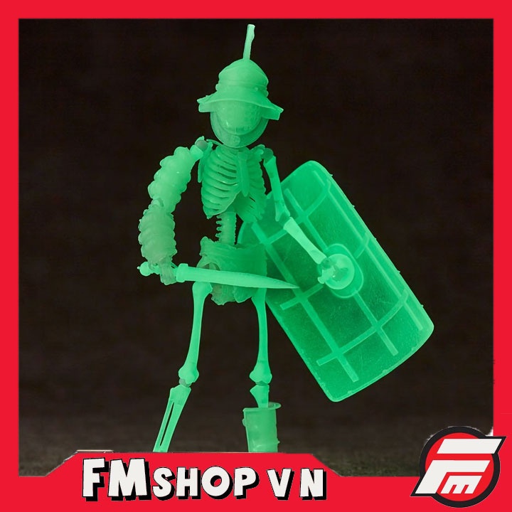 (CÓ SẴN) MÔ HÌNH CHÍNH HÃNG  REVOLTECH TAKEYASHIK JIZAI OKIMONO FISH HELMET FIGHTER MURMILLOW (GLOW 