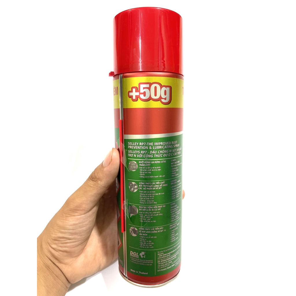 Chai Xịt RP7 , 350g Selleys Dầu Chống Rỉ Sét Và Bôi Trơn
