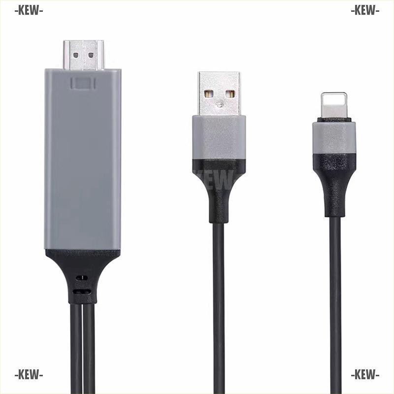 Cáp Kết Nối Kew-X 8 Pin Lightning Sang Hdmi Tv Av 2m Cho Iphone 7 7 + 6 6s 5 5s Ipad