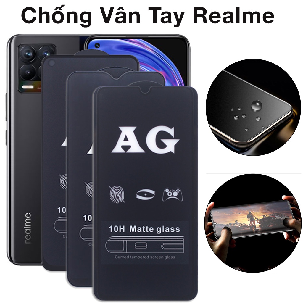 Kính cường lực chống vân tay realme 7i Realme 8 Realme 8 Pro Realme 6 7 7 Pro K3 Realme X Kính-[CVT]