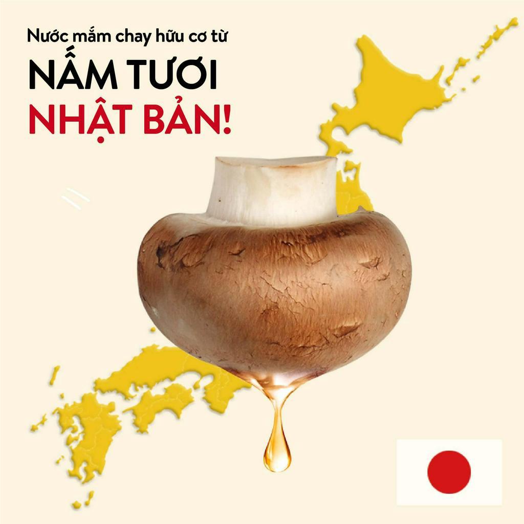 Nước mắm chấm ăn dặm Kinoko cho bé trên 6 tháng làm từ nấm giúp bé ăn ngon ít muối, chai nhỏ giọt, 50ml