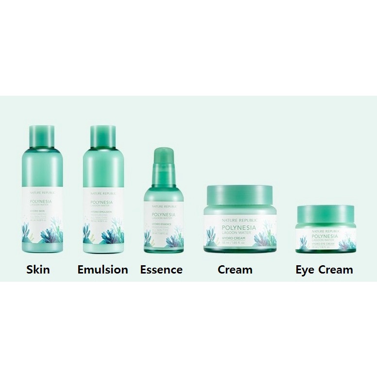 Polynesia Lagoon Water Hydro 5 kind Series / Skin 180ml / Emulsion 180ml / Essence 50ml / Cream 55ml / Eye Cream 35ml