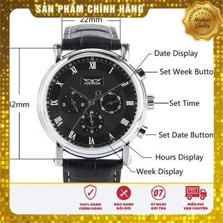 Đồng hồ cơ Classical JARAGAR mặt tròn 6 kim full lịch