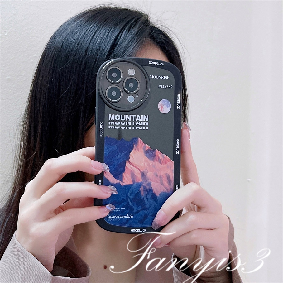 Ốp Điện Thoại TPU Mềm Họa Tiết Ngọn Núi Tuyết Cho iPhone 14 13 12 11 Pro Max X XR Xs Max 8 7 Plus SE 2020