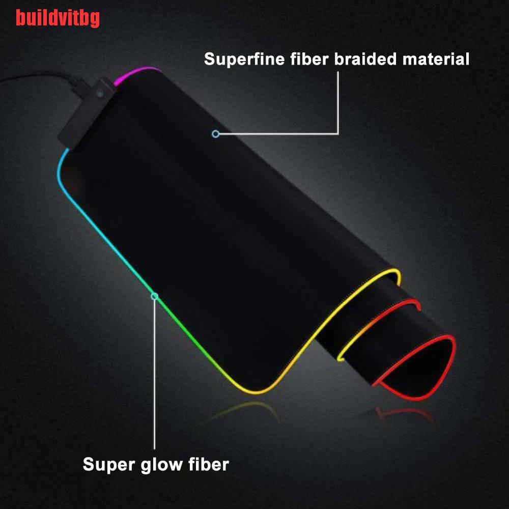 {buildvitbg}Large RGB Colorful LED Lighting Gaming Mouse Pad Mat 800*300mm for PC Laptop GVQ