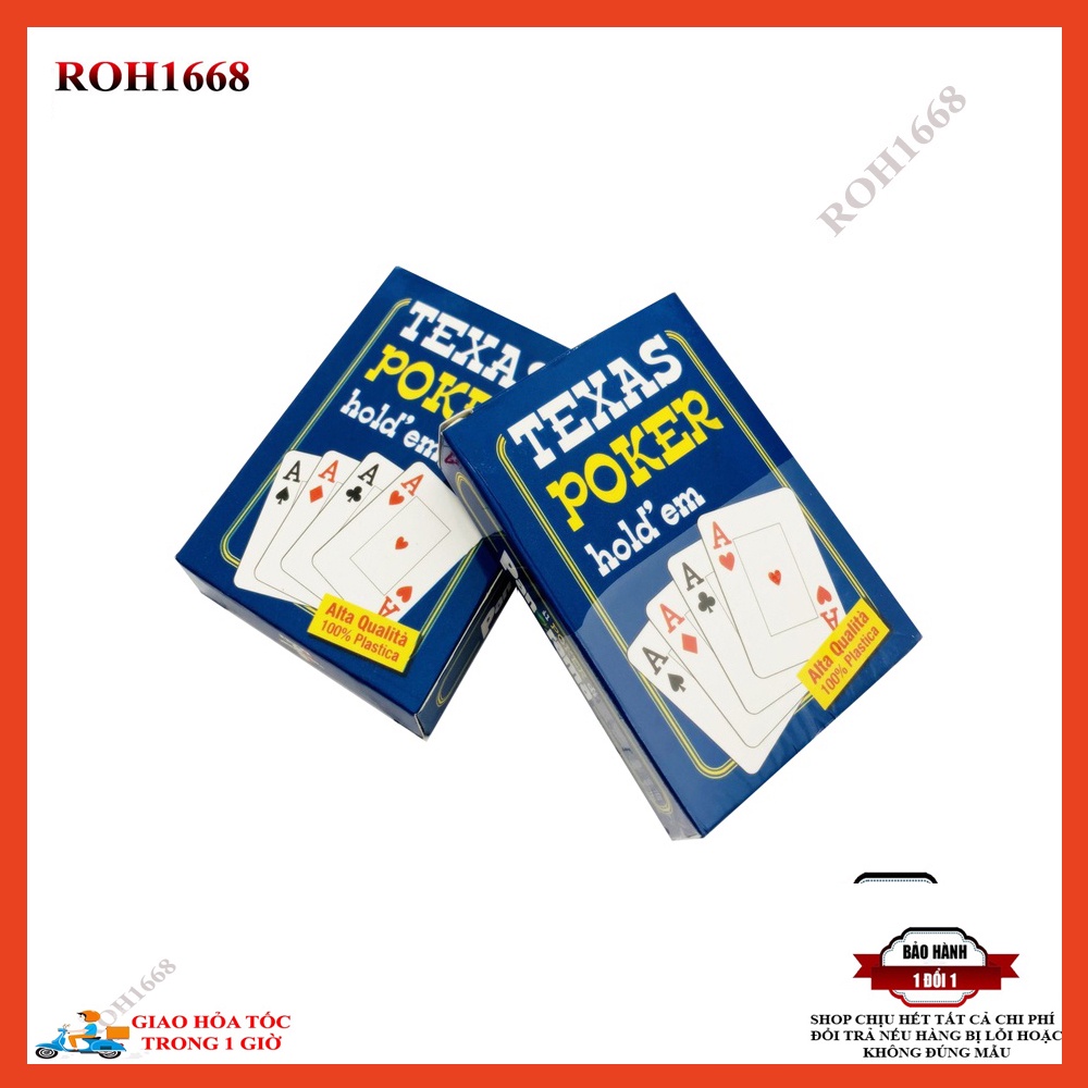 Bộ bài tây nhựa Poker bền đẹp chống nước 100% Plastic BN 16