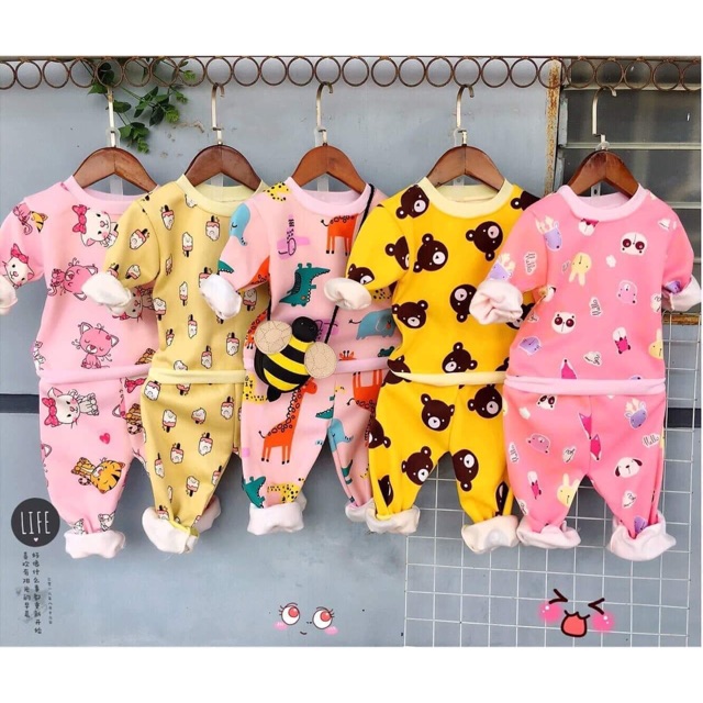 Sét 5 bộ nỉ lông cho bé