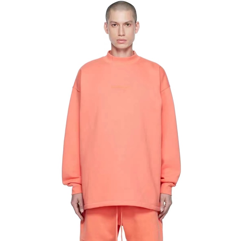 FEAR OF GOD ESSENTIALS Season 8 Double thread FOG flocking printed round neck sweater casual couple's same pure cotton sweatshirt