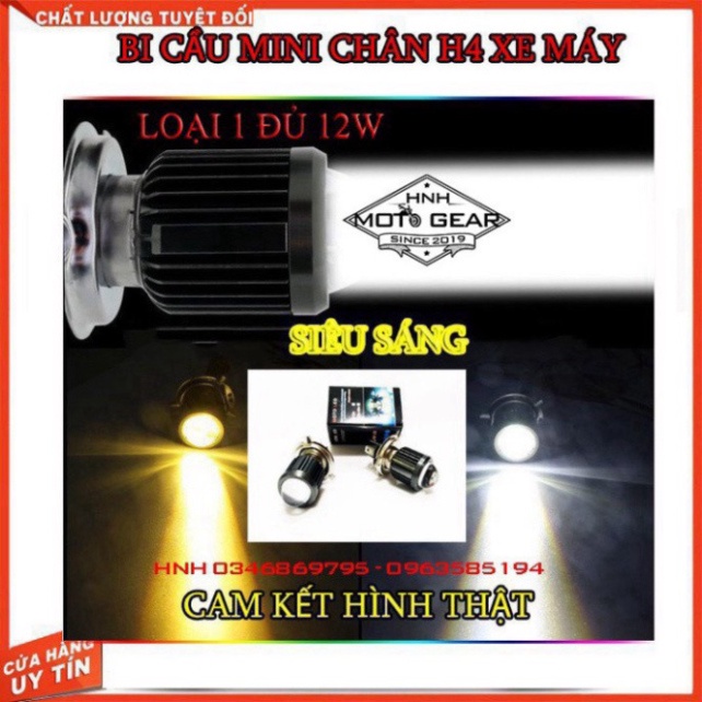 Bi Cầu Led Mini 2 Màu Vàng Trắng 12W