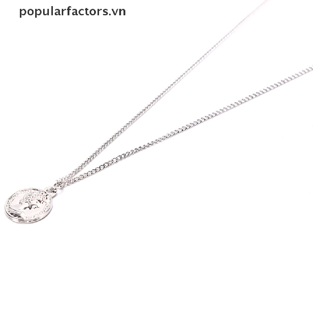 Vòng cổ Nhiều Lớp Mặt Đồng Xu Thời Trang Cá Tính