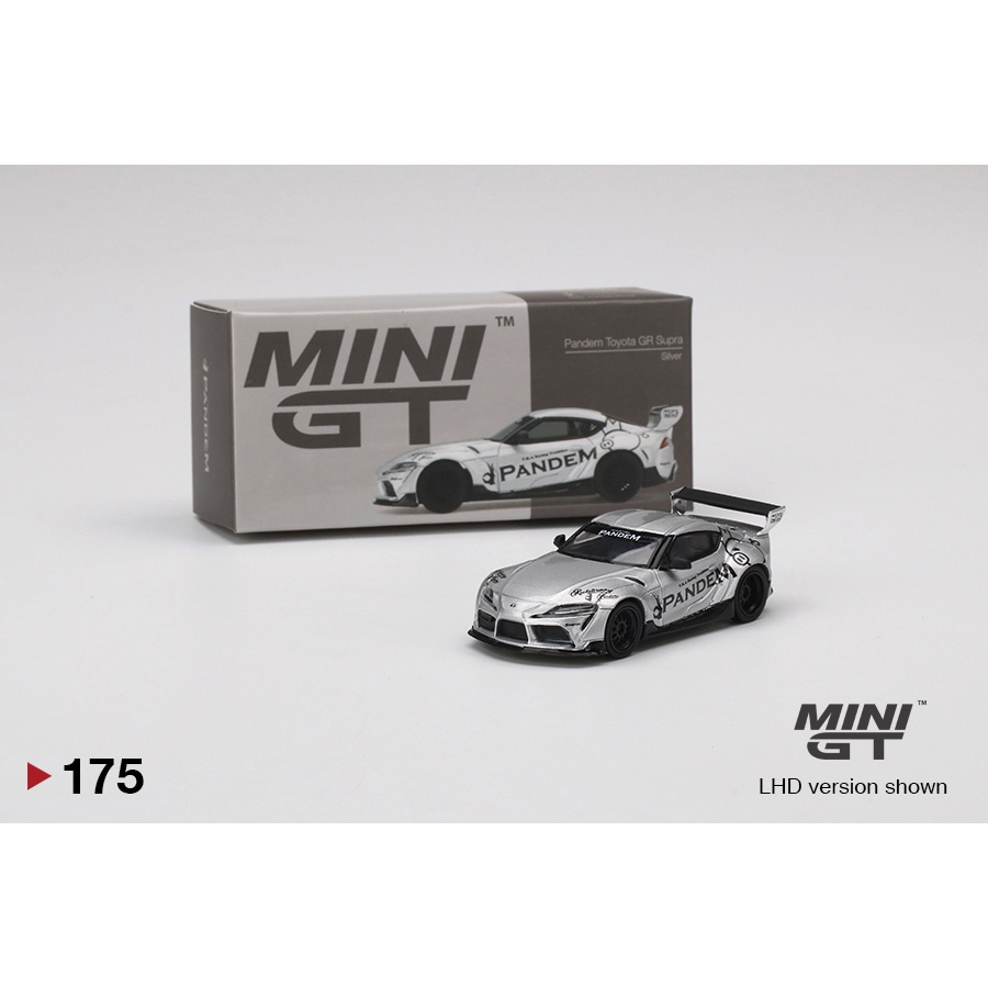Xe mô hình MINI GT  Pandem Toyota GR Supra V1.0 Silver 1:64