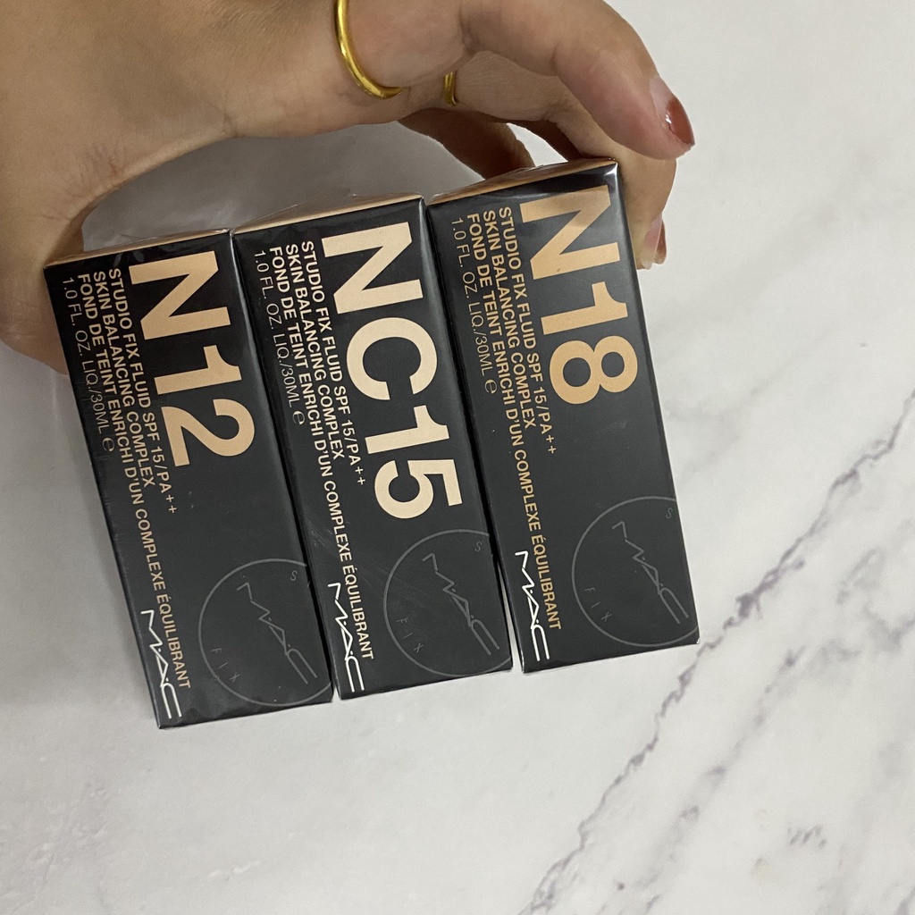 Kem nền trang điểm dạng lỏng MAC NC12 N18 NC15 tùy chọn che khuyết điểm kiềm dầu SPF15/ PA++ 30ml
