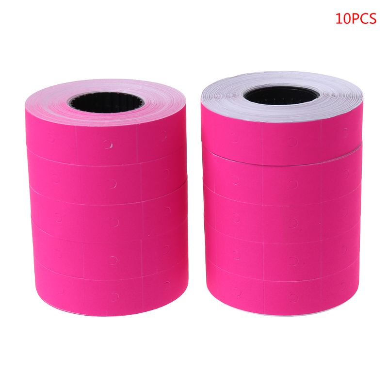 Bộ 10 Cuộn 5000 Miếng Dán Đánh Dấu Hai Hàng Nhiều Màu Sắc