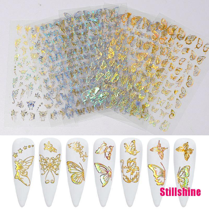 Miếng Dán Trang Trí Móng Tay Hình Bướm Dễ Thương