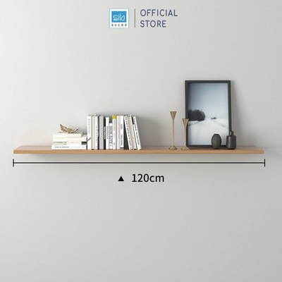 [Mua 2 giảm 15%] Kệ Thanh Ngang Dài 120cm Rộng 15cm, Gỗ Dày 17mm SIB Decor, Dễ Dàng Lắp Đặt KT001