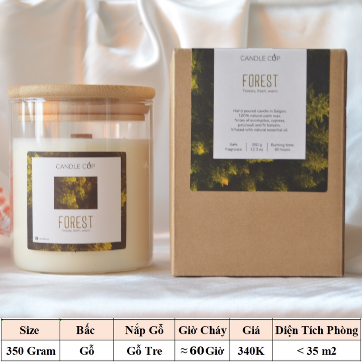 Nến Thơm không khói AGAYA Candle Cup - Mùi FOREST