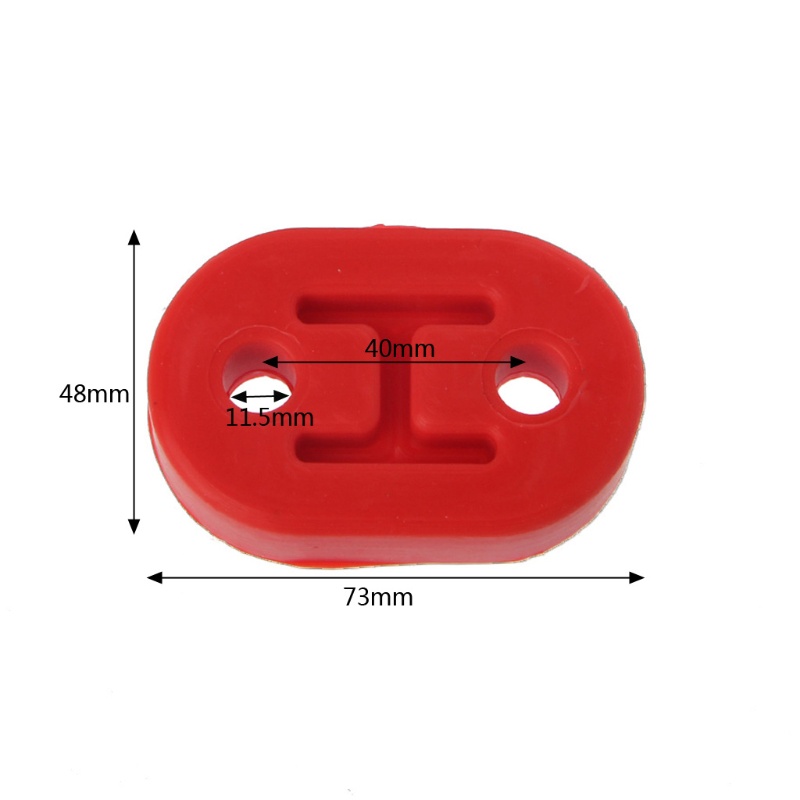 Set 2 Móc Treo Ống Xả Xe Hơi 2 Lỗ Bằng Cao Su Cách Nhiệt Tốt Tiện Dụng