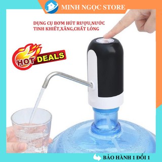 Máy hút nước, hút rượu, hút xăng tự động mini - Máy bơm nước điện tử có sạc usb, đèn led, pin sạc