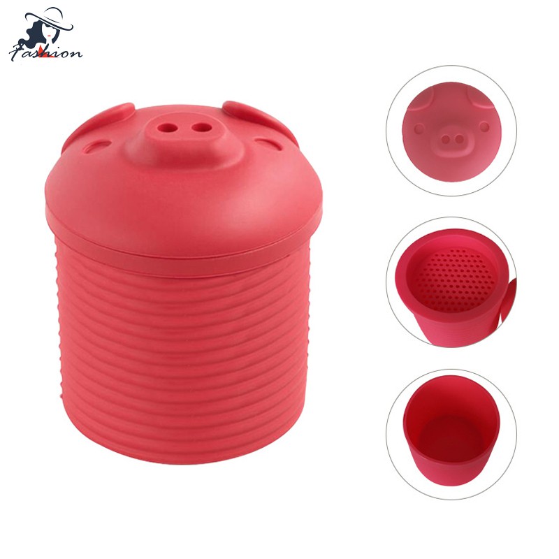 Hộp Silicone Đựng Dầu Hình Heo Con