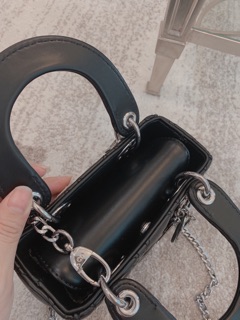 Túi xách Lady 3 ô khóa bạc