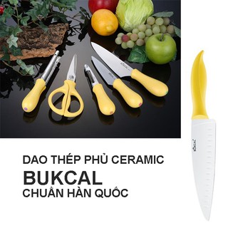 [Hàn Quốc nội địa]Dao thép phủ Ceramic (gốm) Hàn Quốc siêu bền 6 inch Bukcal