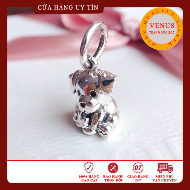 Hạt charm bạc 925- Cún con xinh xắn