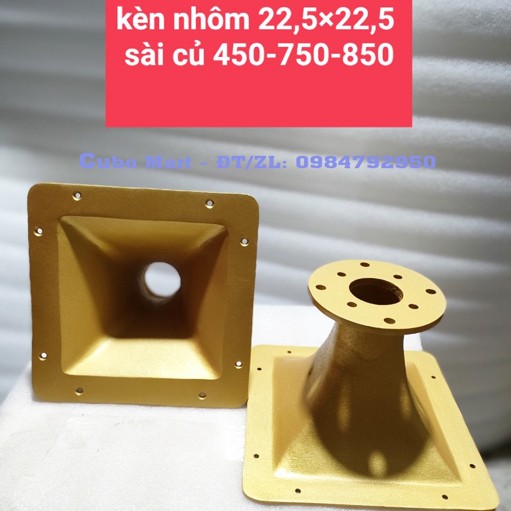 Họng Kèn Nhôm Bích Bắt ốc Loa Treble Kèn, KT Mặt  22.5x22.5cm, Lắp Củ Treble  450, 750, 850 - Cubo Mart