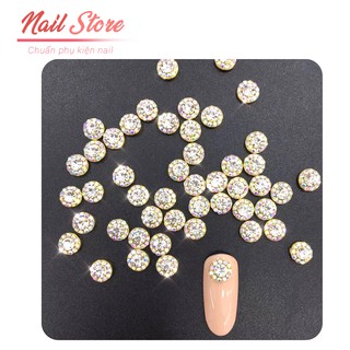 Charm trang trí đính đá tròn sáng đẹp nhiều màu ( lẻ 1 viên ) - Nail Store