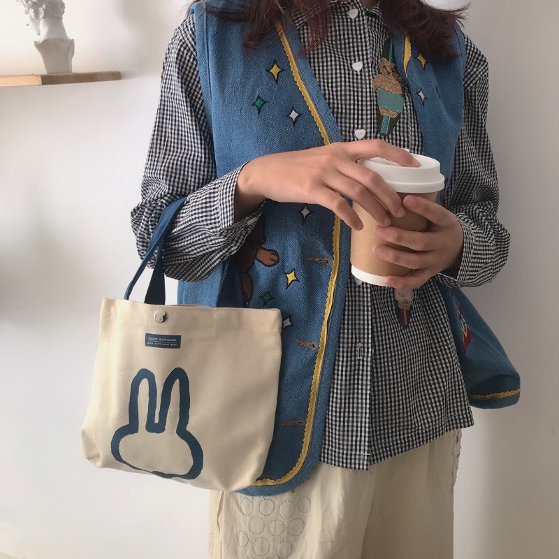 Túi tote vải canvas hình con vật siêu hot