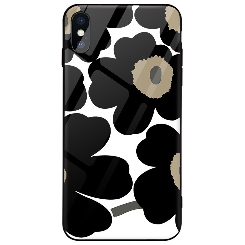 Ốp đôi iphone kính hình bông hoa cho iphone 6 s plus 7 8 plus Xr X s max 11 11 pro max 12 mini 12 pro max Se2