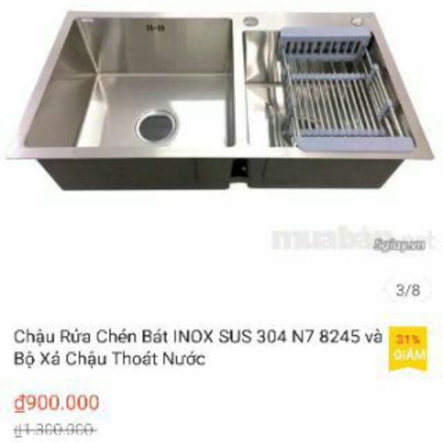 Chậu rửa chén bát đĩa korea sus 304. ĐT: 0969459631