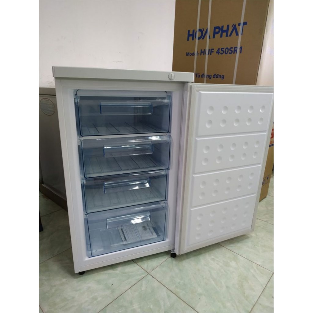 [FREESHIP NỘI THÀNH HN] Tủ đông đứng Hòa Phát HUF 300SR1 106 lít 4 ngăn-Hàng chính hãng