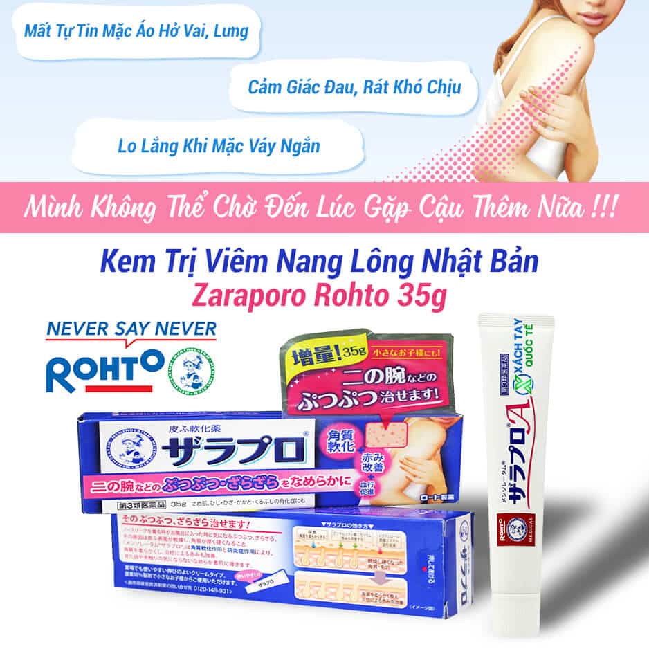 Kem bôi nang lông Zaraporo Rohto 35g Nhật Bản