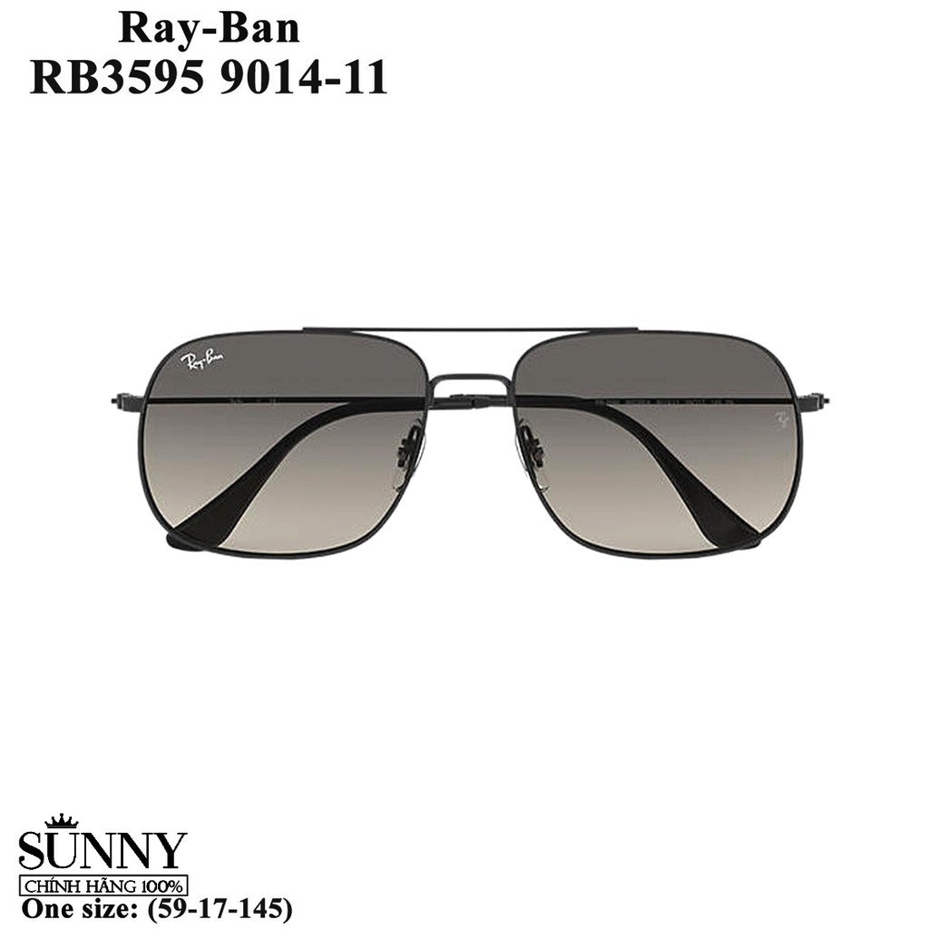 RB3595 9014-11 - kính mát Rayban chính hãng, bảo hành toàn quốc, có kèm tem chống hàng giả của bộ công an