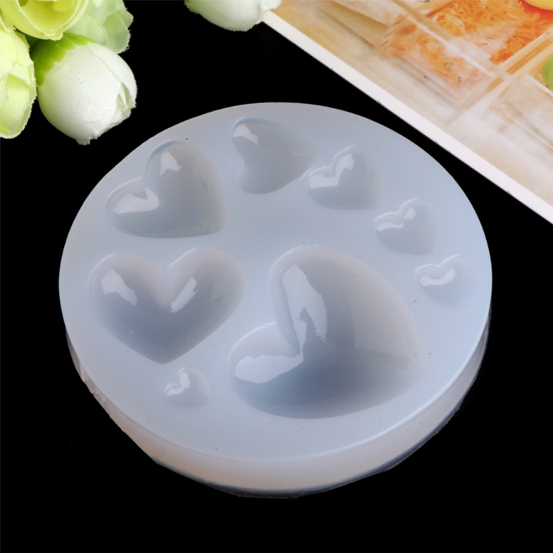 Khuôn silicone tạo hình trái tim làm trang sức tiện lợi
