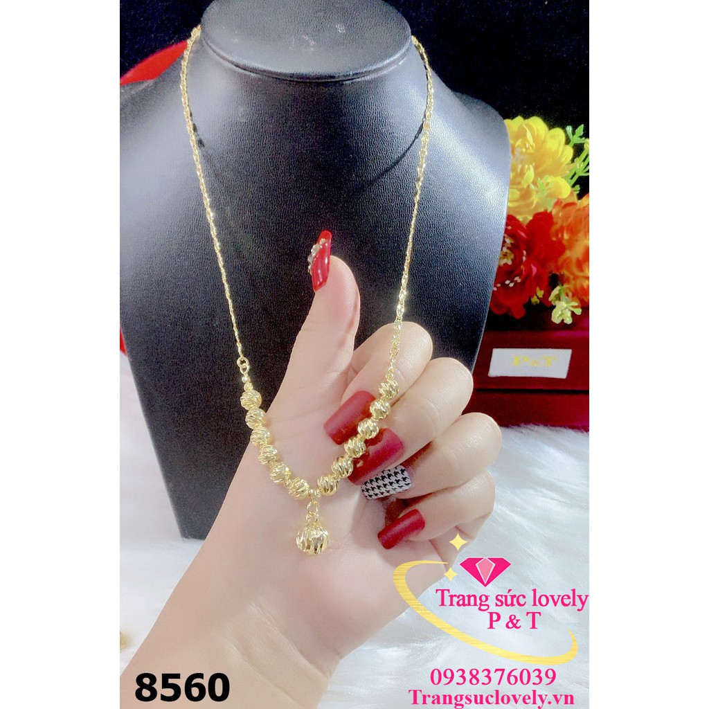 Dây chuyền bi nữ xi màu 18k 8560