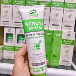 Sữa rửa mặt Acnevir Santafa Face wash gel dành cho da mụn