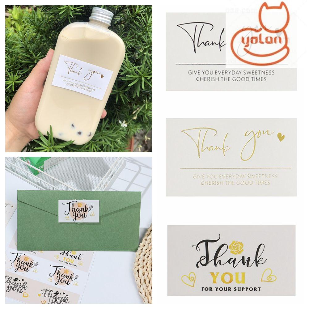 Set 80 Miếng Dán Chữ Thank You Dùng Trang Trí Gói Quà Diy