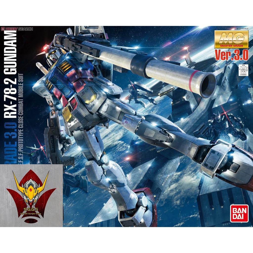 Gundam Bandai MG Rx-78-2 3.0 Mobile Suit Gundam UC Mô Hình Nhựa Đồ Chơi Lắp Ráp Anime Nhật Tỷ lệ 1/100