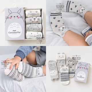 Set vớ cổ ngắn hình thú hãng Caramella - Hộp 4 đôi - 524