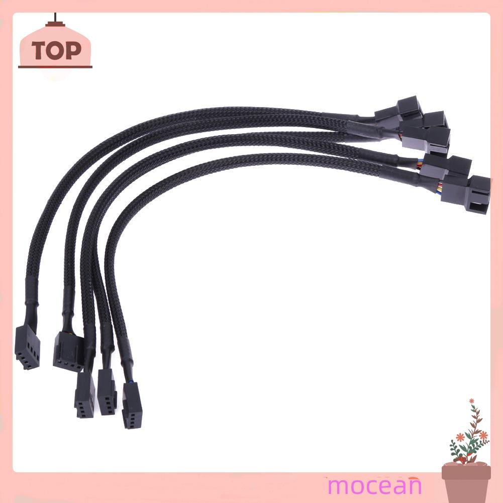 Mocean Bộ 5 Dây Cáp Nối Dài 12in 4 Pin Pwm Cho Máy Tính