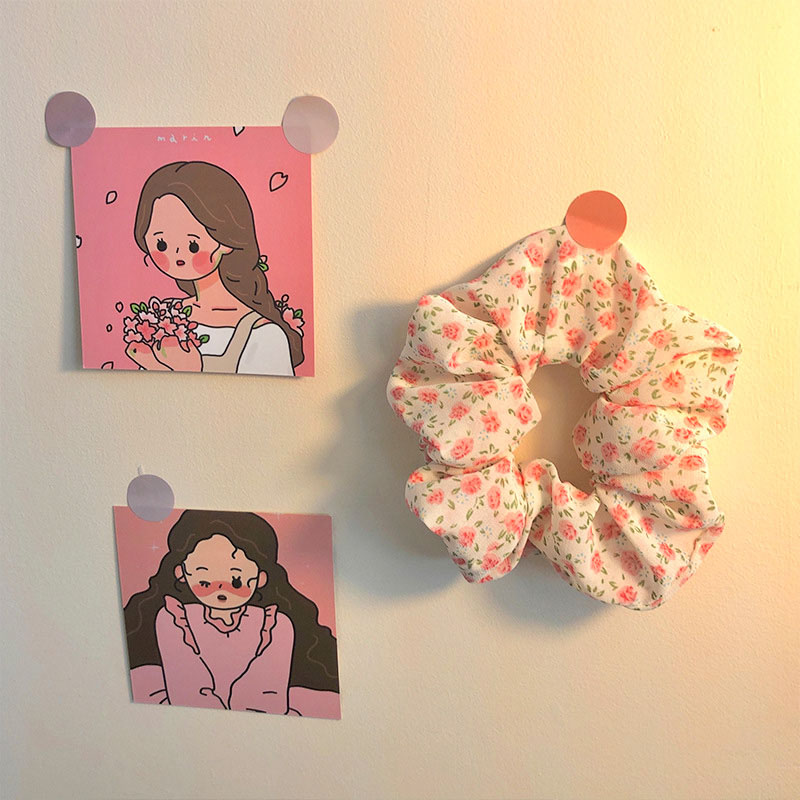 Buộc Tóc In Hoa Chất Liệu Chiffon Họa Tiết Hoa Thời Trang Cho Nữ